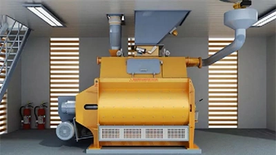 Twin-Shaft Concrete Mixer